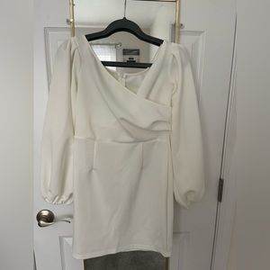 White Long Sleeve Bodycon Dress- Large NWOT